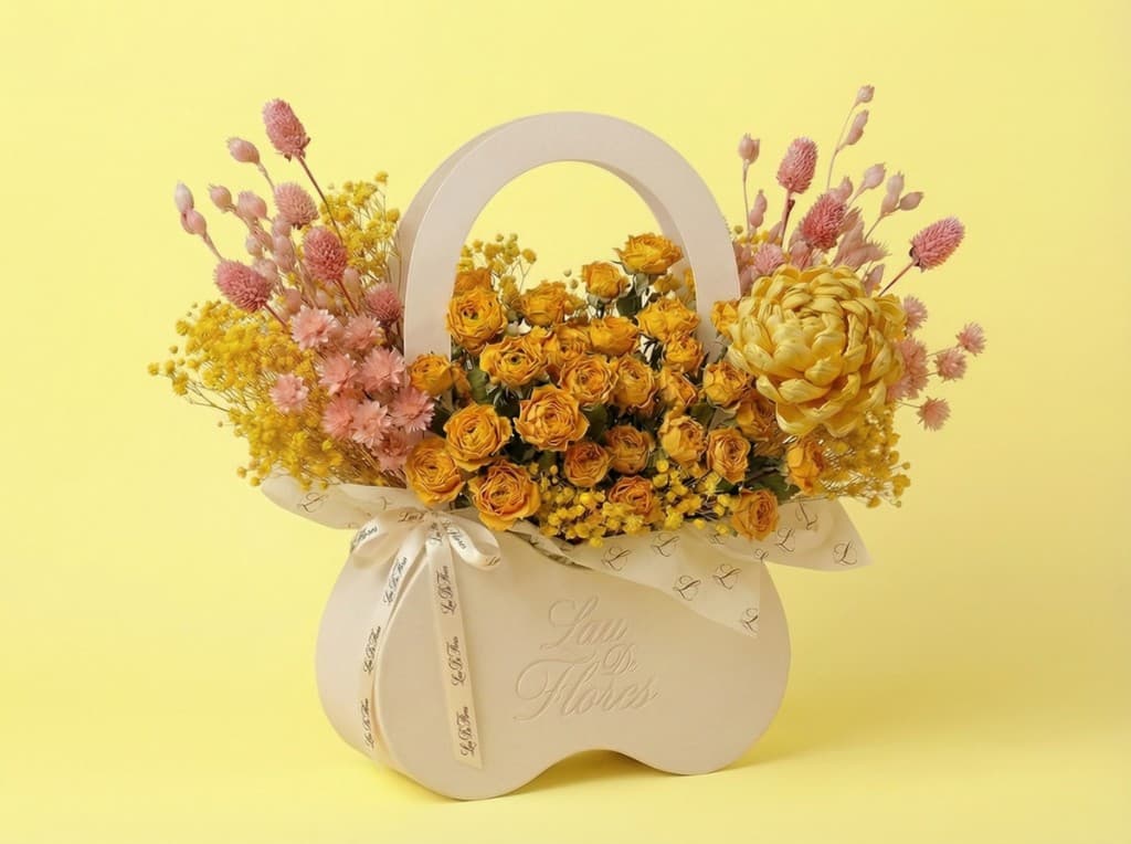 Soleil en Masse, preserved floral arrangement